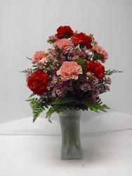Carnations vased from Beck's Flower Shop & Gardens, in Jackson, Michigan