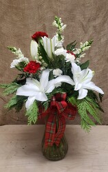 HOLIDAY VASE ARR. from Beck's Flower Shop & Gardens, in Jackson, Michigan