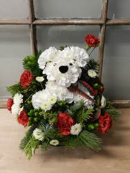 Christmas Pup from Beck's Flower Shop & Gardens, in Jackson, Michigan