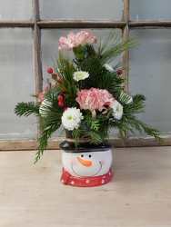 Snowman Arrangement from Beck's Flower Shop & Gardens, in Jackson, Michigan