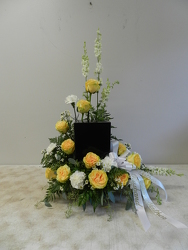 Urn Memorial Arrangement from Beck's Flower Shop & Gardens, in Jackson, Michigan