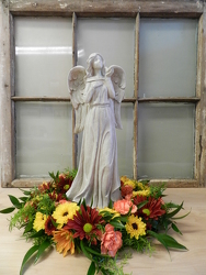 Angel with Wreath from Beck's Flower Shop & Gardens, in Jackson, Michigan