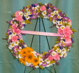 Spring Wreath from Beck's Flower Shop & Gardens, in Jackson, Michigan
