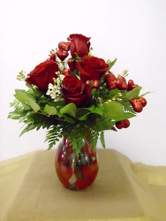 Hearts and Roses from Beck's Flower Shop & Gardens, in Jackson, Michigan
