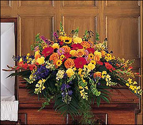 Celebration of Life Casket Spray from Beck's Flower Shop & Gardens, in Jackson, Michigan