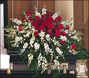 Cherished Moments Casket Spray from Beck's Flower Shop & Gardens, in Jackson, Michigan