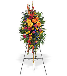 Celebration of Life Standing Spray from Beck's Flower Shop & Gardens, in Jackson, Michigan
