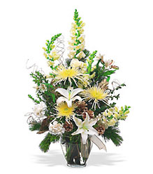 Winter Whites and Glittering Golds from Beck's Flower Shop & Gardens, in Jackson, Michigan