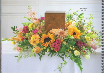 MEMORIAL BOX ARRANGEMENT from Beck's Flower Shop & Gardens, in Jackson, Michigan