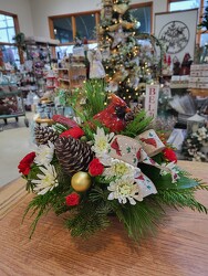 Cardinal Christmas from Beck's Flower Shop & Gardens, in Jackson, Michigan