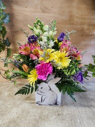 Bunny Box arrangement from Beck's Flower Shop & Gardens, in Jackson, Michigan