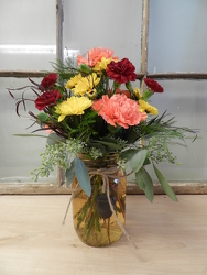 Fall Mason Jar from Beck's Flower Shop & Gardens, in Jackson, Michigan