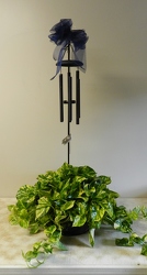 Windchime with Plant from Beck's Flower Shop & Gardens, in Jackson, Michigan