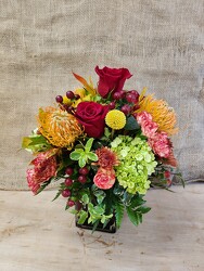 Cube Centerpiece from Beck's Flower Shop & Gardens, in Jackson, Michigan