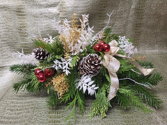 Frosty Centerpiece from Beck's Flower Shop & Gardens, in Jackson, Michigan