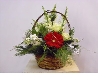 Christmas Basket from Beck's Flower Shop & Gardens, in Jackson, Michigan