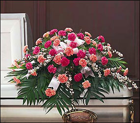 Delicate Pink Casket Spray from Beck's Flower Shop & Gardens, in Jackson, Michigan