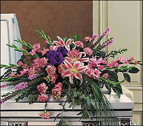 Triumphant Casket Spray from Beck's Flower Shop & Gardens, in Jackson, Michigan