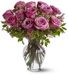 A Dozen Lavender Roses from Beck's Flower Shop & Gardens, in Jackson, Michigan