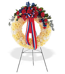 Patriotic Spirit Wreath from Beck's Flower Shop & Gardens, in Jackson, Michigan