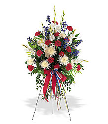 Patriotic Spirit Spray from Beck's Flower Shop & Gardens, in Jackson, Michigan