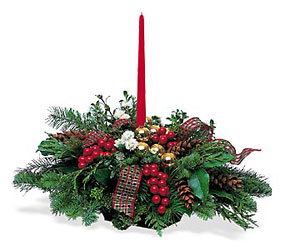 Single Taper Centerpiece from Beck's Flower Shop & Gardens, in Jackson, Michigan